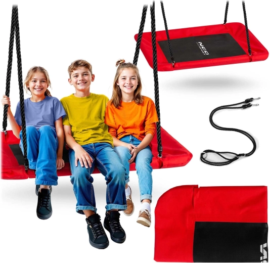 NEO-SPORT Swingo téglalap alakú fészekhinta 110 × 70 cm