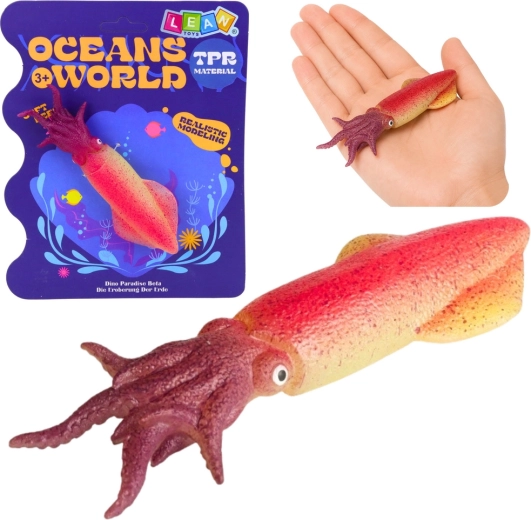 Realistikus gumifigura tintahal 14 cm