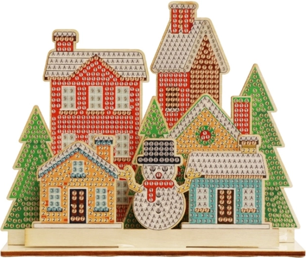 2Kids Toys gyémántfestés állvánnyal – Karácsonyi kisváros