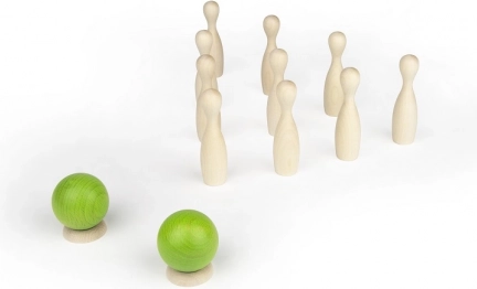 Mini bowling MILANIWOOD juharfából