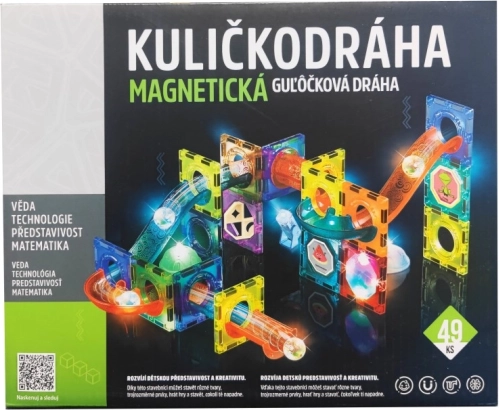 Mágneses golyópálya fénnyel 49 db