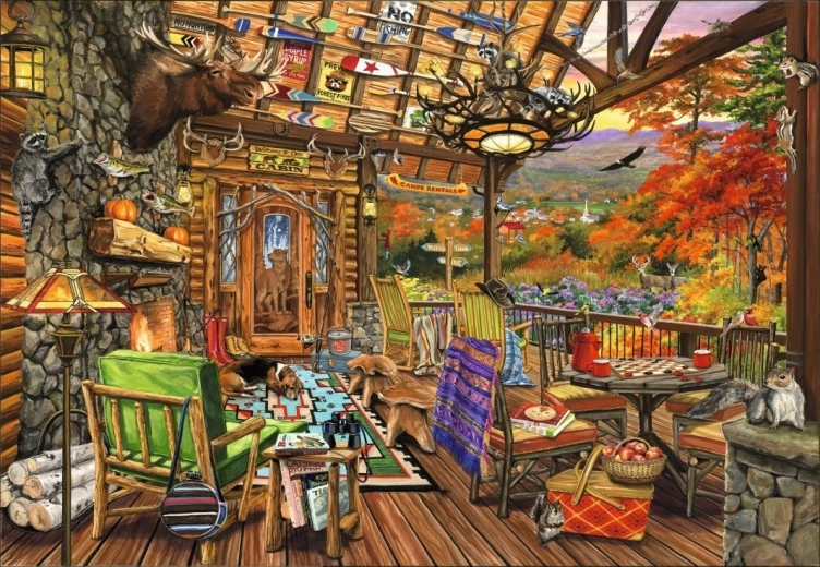 Puzzle Adirondack veranda 1000 darabbal