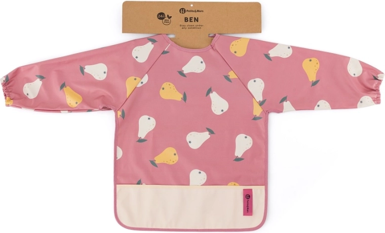 Petite&Mars Ben hosszú ujjú előke pink körték