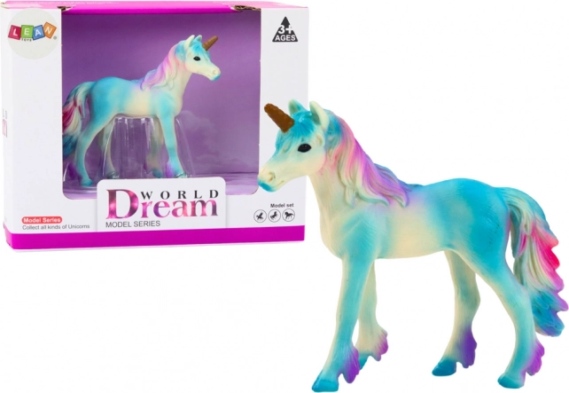 Gyűjtői figura kis kék unikornis 8 cm