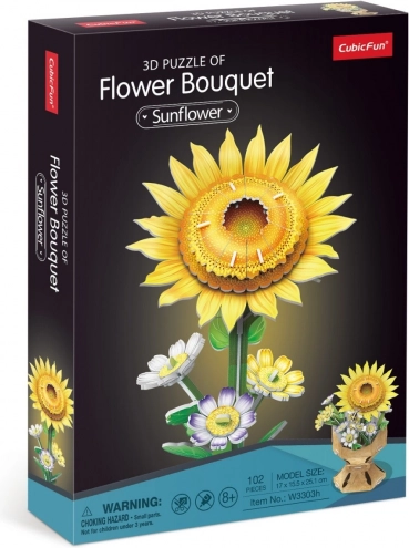 3D Puzzle Napraforgó Csokor