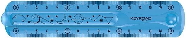 KEYROAD Flexi vonalzó 15 cm, kék