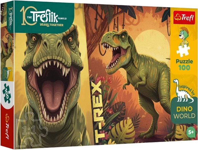 Trefl puzzle Inspired by Dino World – T-Rex Treflik család 100 darab