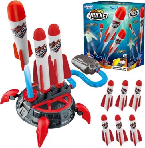 Woopie habszivacs rakétalövő állomás pumpával, 6 rakétával