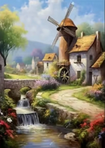 Norimpex gyémántfestés Malom 30 × 40 cm