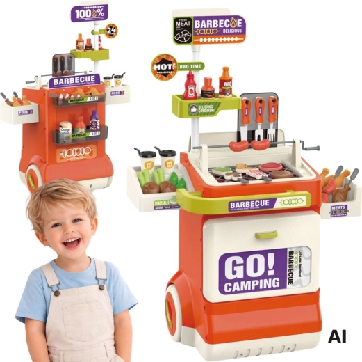 Woopie interaktív BBQ grillsütő kocsi - 1 db