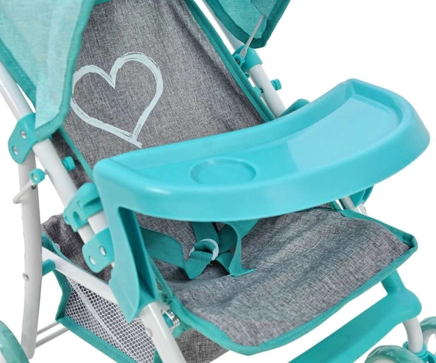 Levehető tálca és biztonsági övek