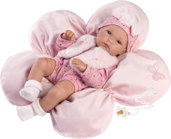 Llorens New Born realisztikus baba kislány 35 cm, teljesen vinyl és vízbe tehető