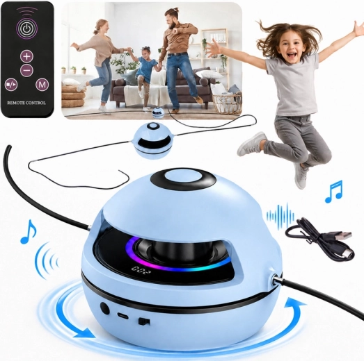 Elektromos interaktív ugrálós edzőeszköz zenével, Bluetooth-szal, távirányítóval és számlálóval