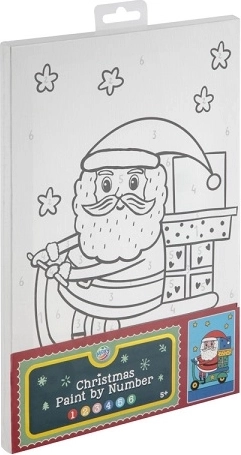 CCG XMAS számfestő készlet vásznon – Mikulás (30 × 19 cm)
