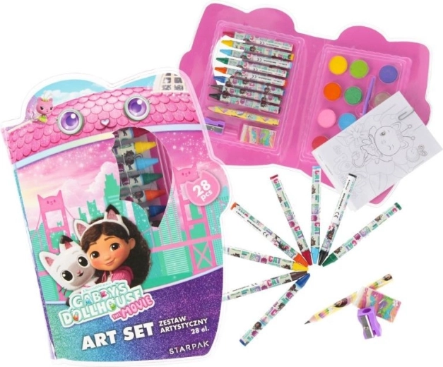 Gabby's Dollhouse művészeti készlet tokban 28 db