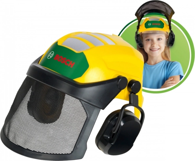 Állítható sisak arcvédővel és hallásvédőkkel