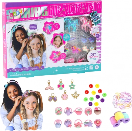 Kreatív DIY fejpántkészítő készlet – unikornisok és csillogó díszek