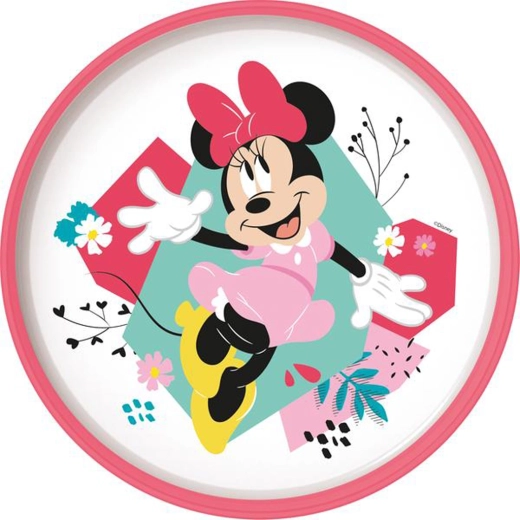 Műanyag tányér csúszásmentes aljjal MINNIE 19,5 cm