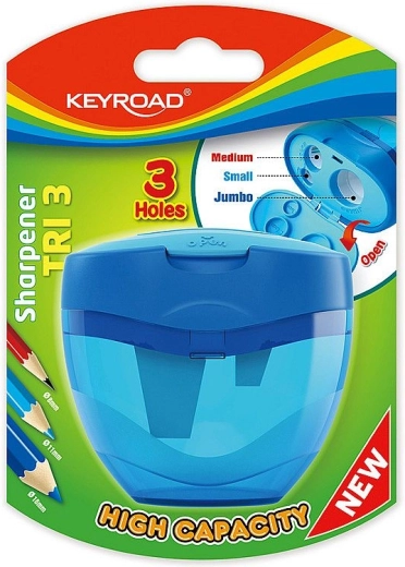 Keyroad Tri Plus hegyező nagy kapacitású tartállyal, 3 nyílással