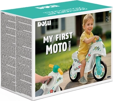 DOLU gyermek lábbal hajtós motor, fehér-zöld