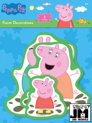 Jiri Models habszivacs fali matricák Peppa Pig – 1 csomag