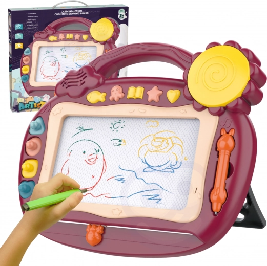 Woopie mágneses rajztábla hangokkal és pecsétekkel, barna