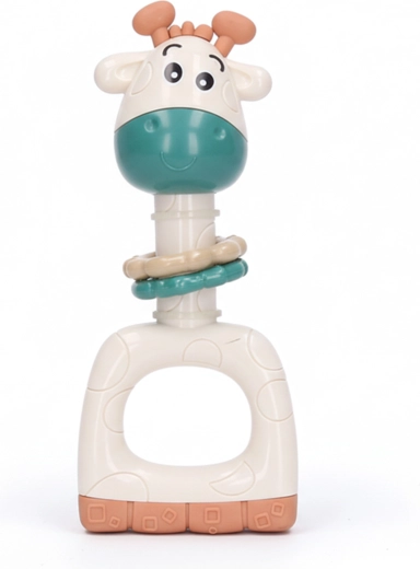 Zsiráf alakú sípoló csörgő, 16 cm
