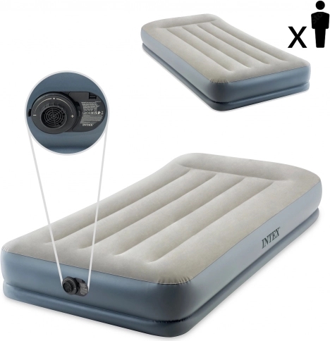 Felfújható matrac beépített pumpával 191 × 99 × 30 cm INTEX