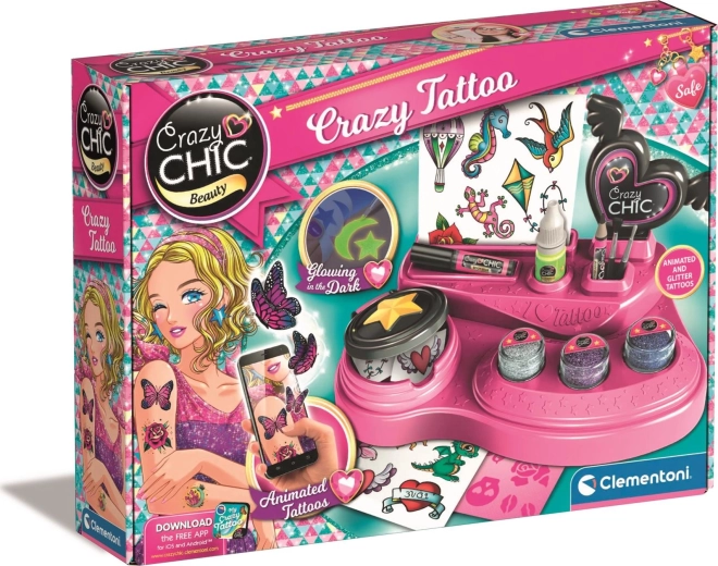 Crazy Chic csillámos és AR-es ideiglenes tetoválás készlet