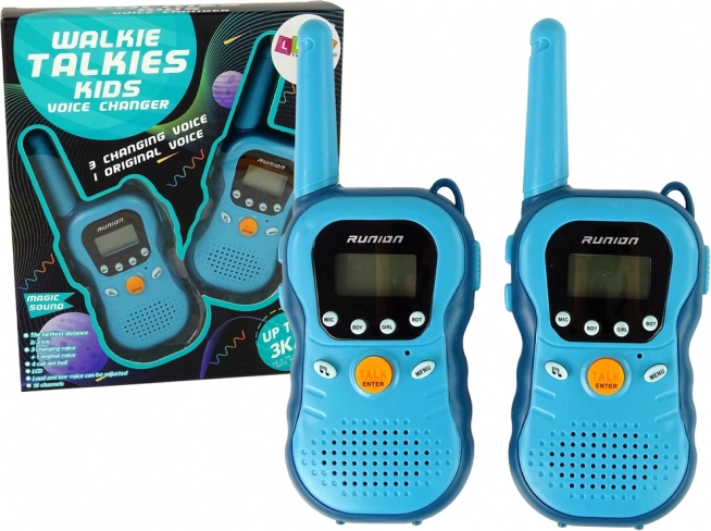 Gyerek walkie-talkie – kék szett, 2 db