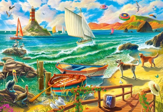 1000 darabos Puzzle Hétvége a tengernél