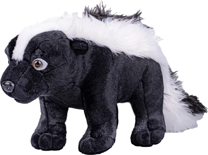 Csíkos plüss bűzborz 50 cm