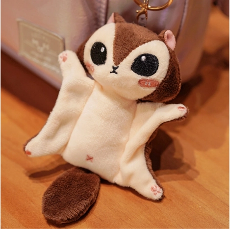 Plüss Cukormókus Kulcstartó Barna 10 cm