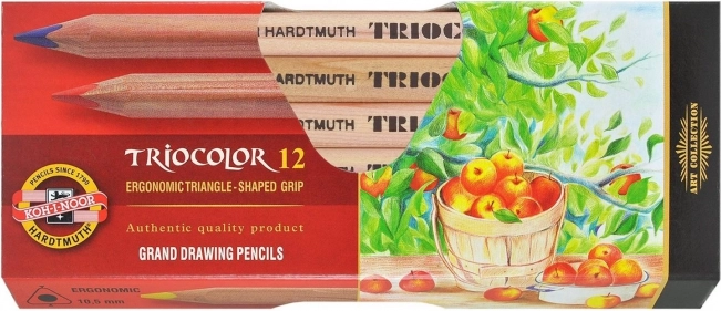 Háromszög alakú színes ceruzák Triocolor 12 db KOH-I-NOOR