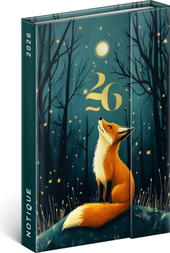 Notique heti mágneses naptár Róka 2026, 11 x 16 cm