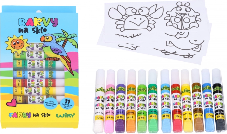 Üvegfesték készlet 11+1 10 ml