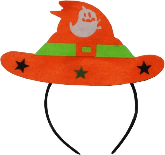 Gyerek fejpánt Halloweenre filc kalappal