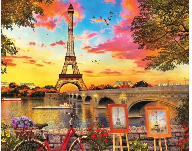 Gyémántfestés (diamond painting) Párizs panorámája – Eiffel-torony 40 × 30 cm - 1 db