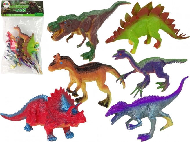 Színes dinoszaurusz figurakészlet (6 db)