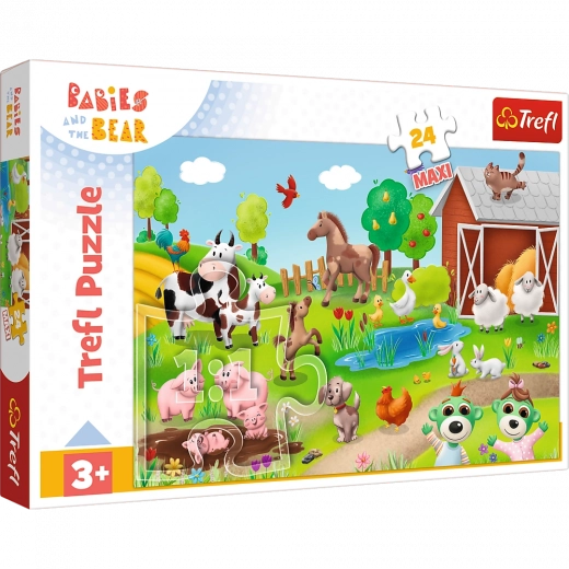 Puzzle 24 maxi BOBASKI ÉS ÁLLATOK Trefl