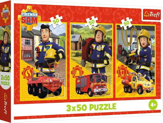 Puzzle 3x50 - Tűzoltó Sam tűzoltóállomás csapata