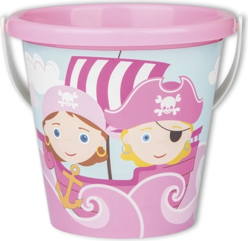Rózsaszín Kalózos Vödör 17 cm