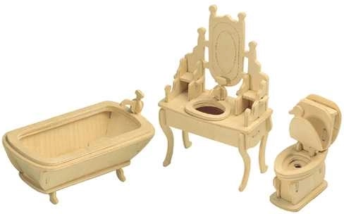 WOODCRAFT fa 3D puzzle – fürdőszoba