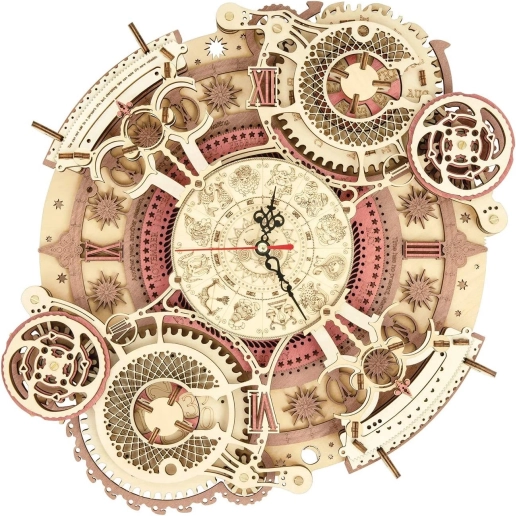 3D Fa Mechanikai Puzzle Óra Naptárral