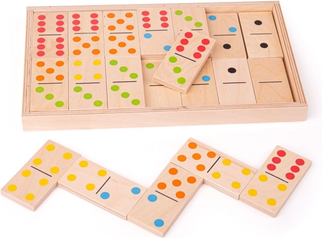 Nagy fából készült dominó Bigjigs Toys