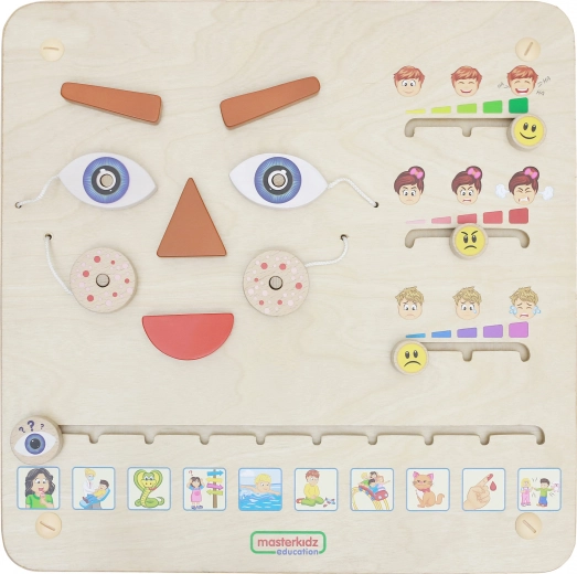 Masterkidz falra szerelhető oktatótábla Hogy érzed magad? Montessori érzelemoktatás