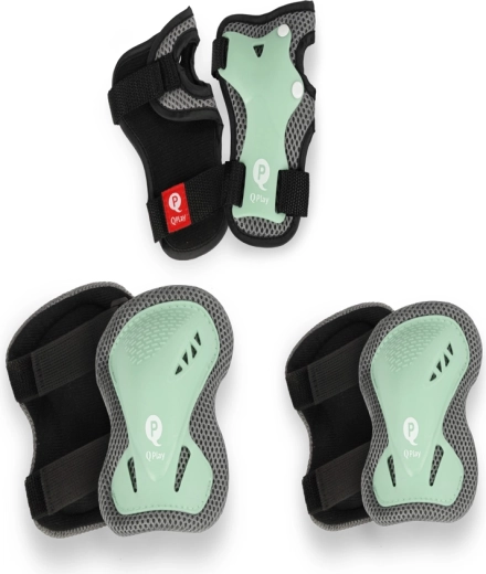 QPLAY gyermek védőfelszerelés jade green, S méret (3–5 év)