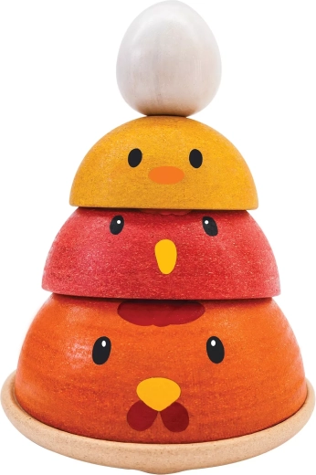 Plan Toys csibefejlődés – fa rakosgatós játék