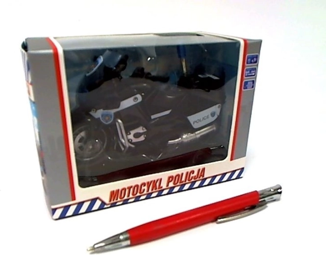 Rendőrmotor fény- és hanghatásokkal 13 cm