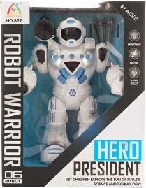 Interaktív elemes robot vetítéssel és lövéssel